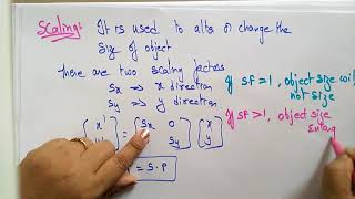 2D Scaling with Example | Transformation | CG | Computer Graphics | Lec-21 | Bhanu Priya