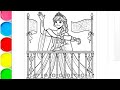 How to draw Anna from Frozen, Disney princess elsa drawing, Frozen movie colouring pages