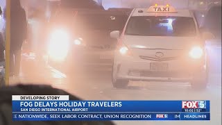 Fog delays holiday travelers