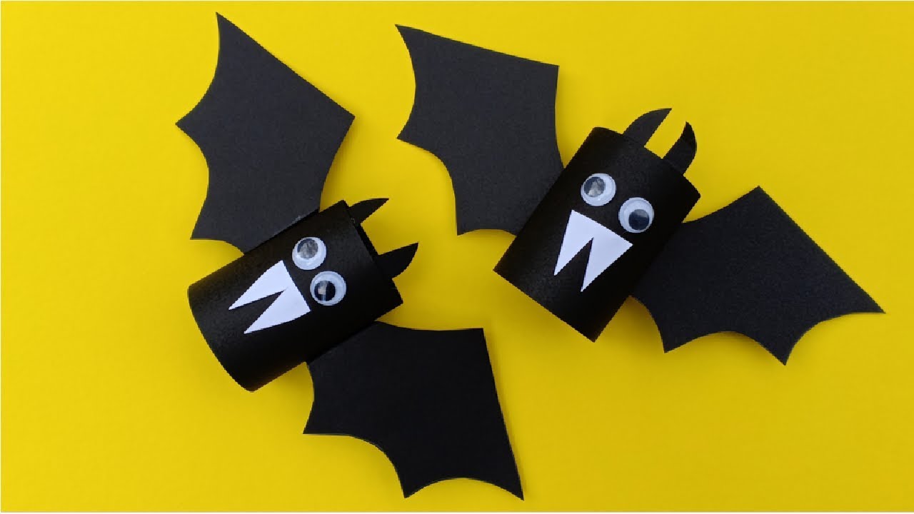 How To Make Halloween Bats Paper Crafts /Crafts Ideas - YouTube