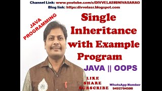 Single inheritance program in Java || Java inheritance example || extends keyword in Java || Java