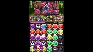 パズドラ【イザナミ降臨！黃泉神　超地獄級】白光炎隼神・ホルスPT ノーコン