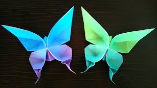 Easy Paper Butterfly Origami - Cute & Easy Butterfly. Origami Butterfly