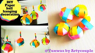 DIY Paper balls wall hanging decoration idea | Paper craft home decoration for birthday party