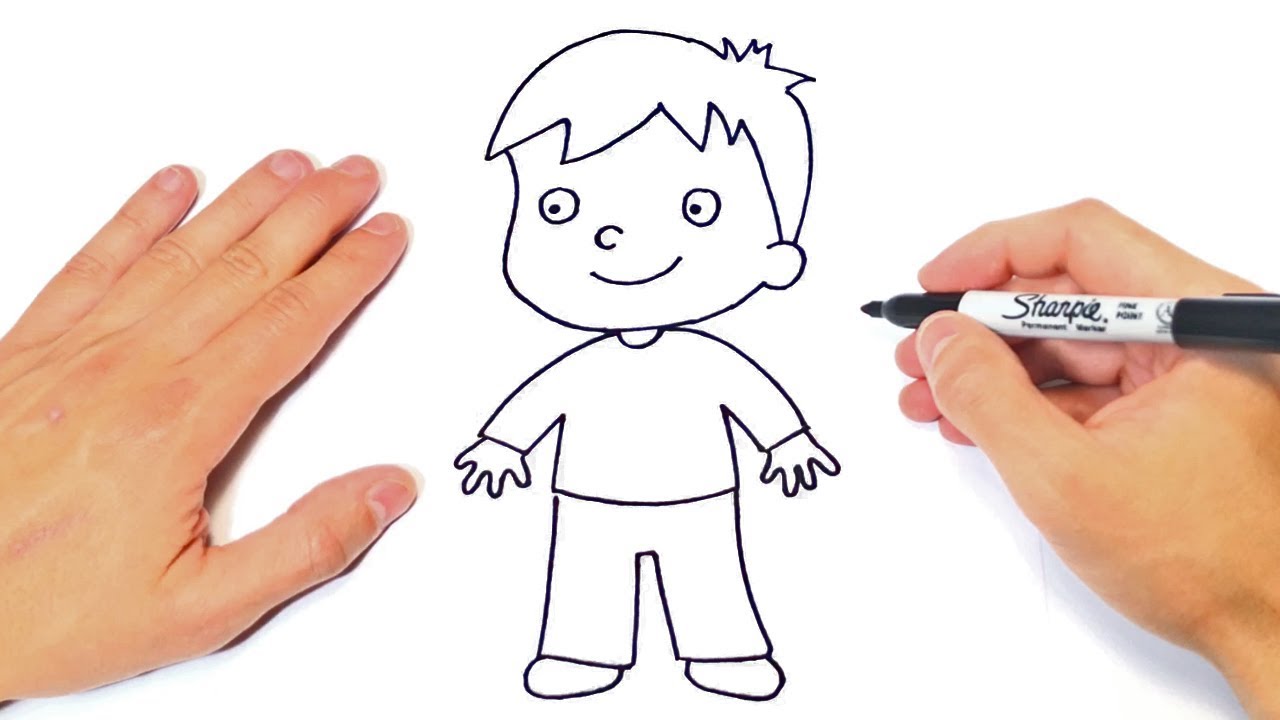 How To Draw A Child Or Boy Step By Step | Boy Child Drawing Lesson ...