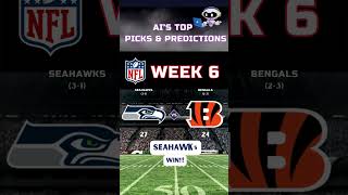 NFL Week 6  Picks & Predictions by AI🔮🏈What do YOU Think? Did AI Get It Right? Seahawks vs Bengals