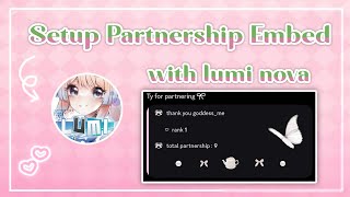 How to setup partnership message using luminous nova | 𝜗𝜚﹒Floral 🦋
