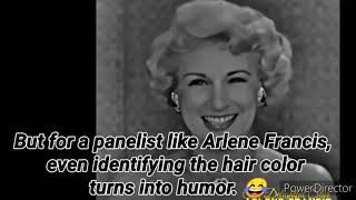 Arlene Francis (Funny Hair Remarks)