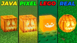 java vs pixel vs lego vs real