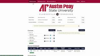 APSU | AP Schedule Planner | Changing Schedule