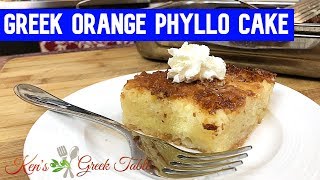 Portokalopita | Easy Greek Orange Pie Recipe | Orange Cake with Phyllo Pastry