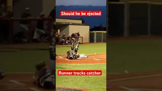 Base runner trucks catcher. #baseball #baserunning #dba #baseballdrills #mlb #coaches #youthbaseball