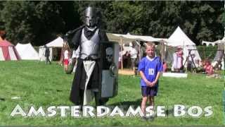 Bram en Carlijn bij de ridders in het Amsterdamse Bos