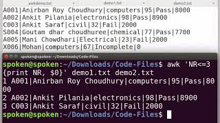 Built-in Variables in awk - English