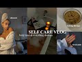 a self care vlog 🧖🏽‍♀️ | girl therapy, everything showers, body reset, skincare, bath & baking