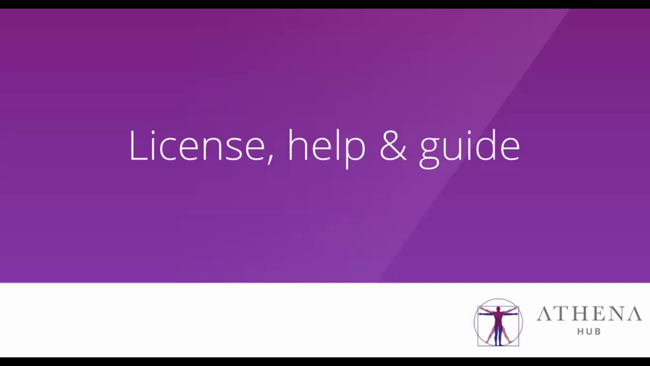 Athena Hub License Help Guide Youtube