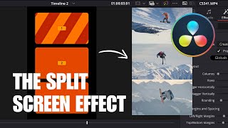 How to create a SPLIT SCREEN or VIDEO COLLAGE Effect in DaVinci Resolve