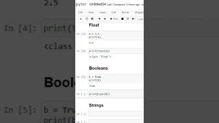 Python Basic-Datatypes - Integers, Float, booleans, strings |#iit |#iitmadras #pythonshorts