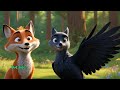 the clever crow and the sly fox moral story for kids bedtime short story