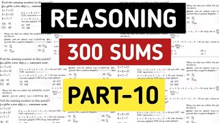 🏆REASONING - 300 SUMS - PART-10 🎯KRISHOBA ACADEMY🏆