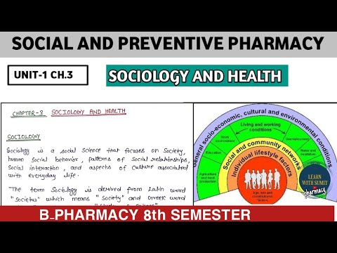 Sociology And Health | Social And Preventive Pharmacy | Unit-1 CH.3 | B ...