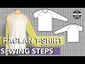 Long (& Short) Raglan Sleeve T-Shirt DIY - Complete Sew Along / Sewing Steps - PDF Patterns Boutique