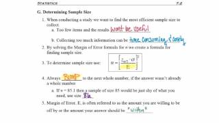 7.2 - part 4 - Finding Sample Size for a Mean CI