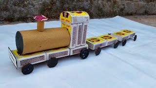 How To Make A Matchbox Train At Home Matchbox Toy Train /Toy making