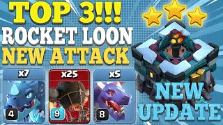 TH13!!! TOP 3 Rocket Balloon Attack Strategy For 3 Stars! Army Link In Descripti