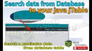 how to search a particular data from table in java | Netbeans java tutorial #25