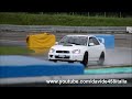 show 2x subaru impreza wrx sti powersliding on wet