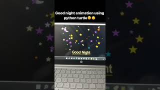 Good Night Animation Using Python Turtle #python #pythonprogramming