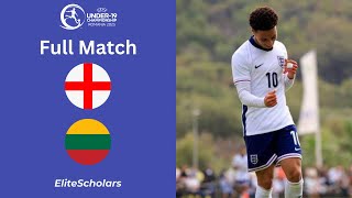 Full Match England vs Lithuania | U19 Euro Championship Qualifier | 13/11/24