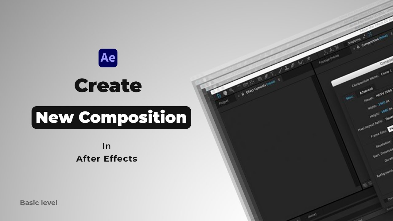 Learn To Create New Composition In After Effects Beginner Tutorial