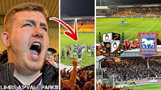 PORT VALE VS IPSWICH TOWN | 2-3 | POLICE WATCH VALE ULTRAS & ABSOLUTE CHAOS IN AWAY END!!!