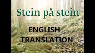 Norwegian Language Course. Stein På Stein.  With English Translation. Kapittel 1/Chapter 1