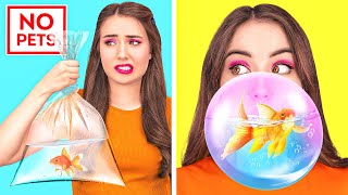 HOW TO SNEAK ANYTHING ANYWHERE || Crazy Hack To Sneak Pets, Food, Makeup And Phone By 123 GO Like!