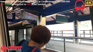 ⁴ᴷ⁶⁰ [Slow Pickup] SMRT Trains, NSL Train Ride [Jurong East → Bt Gombak] - Kawasaki C151 089/090