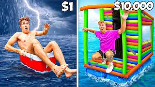 $1 vs $10,000 Floating Tiny House Challenge!