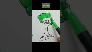 ഈസി ആയിട്ട് ഒരു മരം വരച്ചാലോ 🌳🌳#drawing #art #shortvideo #ytshort #sapport #shortvideo #pop