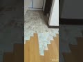 욕실앞변색된 마루보수 마루미 marumi replacing wood floor damaged by water leak around bathroom