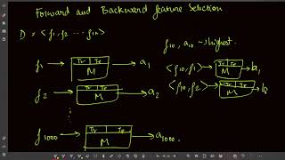 Forward and backward feature selection