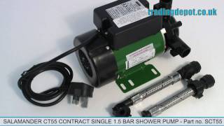 TRADING DEPOT: Salamander CT55 Contract Single 1.5 Bar Shower Pump - Part no. SCT55