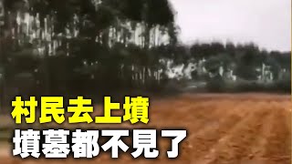 4月3日廣西，村中墳墓山被開發，清明節村民去上墳，發現墳墓都不見了。視頻中村民：怎麽拜嘛，山都被扒平了，墳都不見了。| #大紀元新聞網