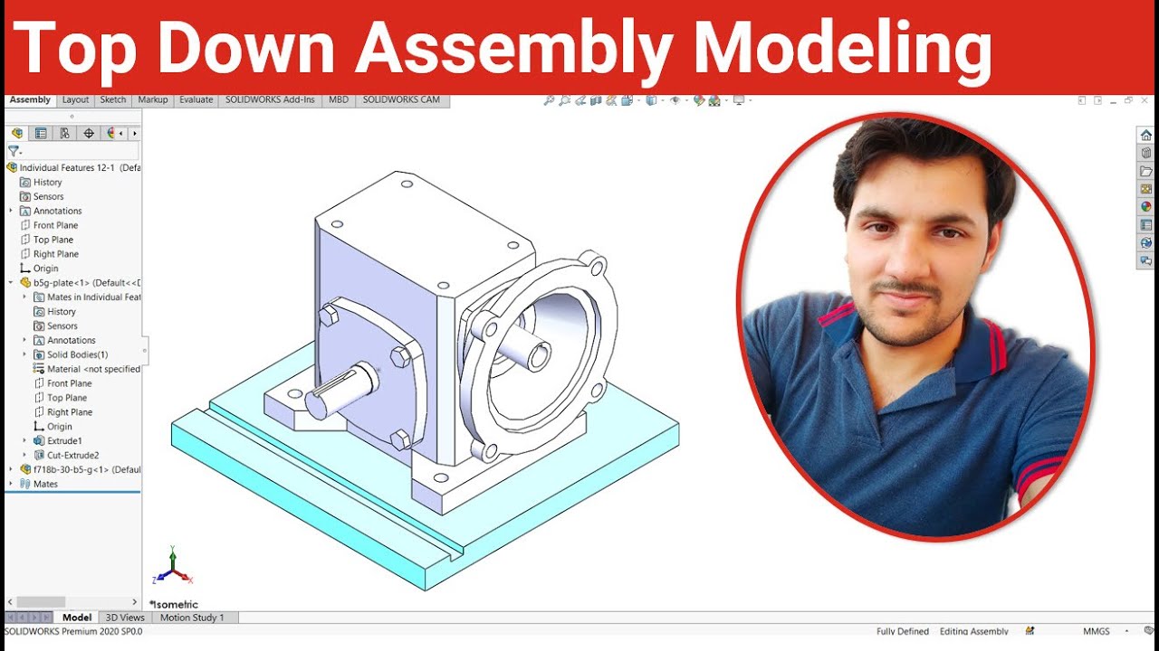 Top Down Assembly Modeling | SW Assembly Modeling | Tutorial 85 - YouTube