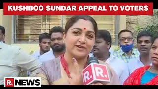 Elections 2021: Kushboo Sundar Appeals To People iIn Tamil Nadu To Vote In Large Numbers