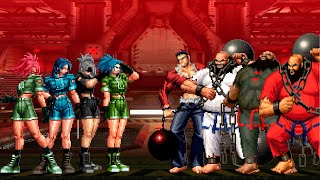 [KOF Mugen] Leona Heidern Team vs Chang Koehan Team