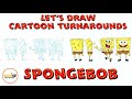 Lets Draw Spongebob in Different Directions