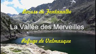 Baisse de Fontanalbe et refuge Valmasque ( Vallée des Merveilles, Mercantour, Castérino )