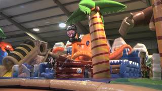 The biggest bouncy castle, moonwalk, bounce house in the world (official video)